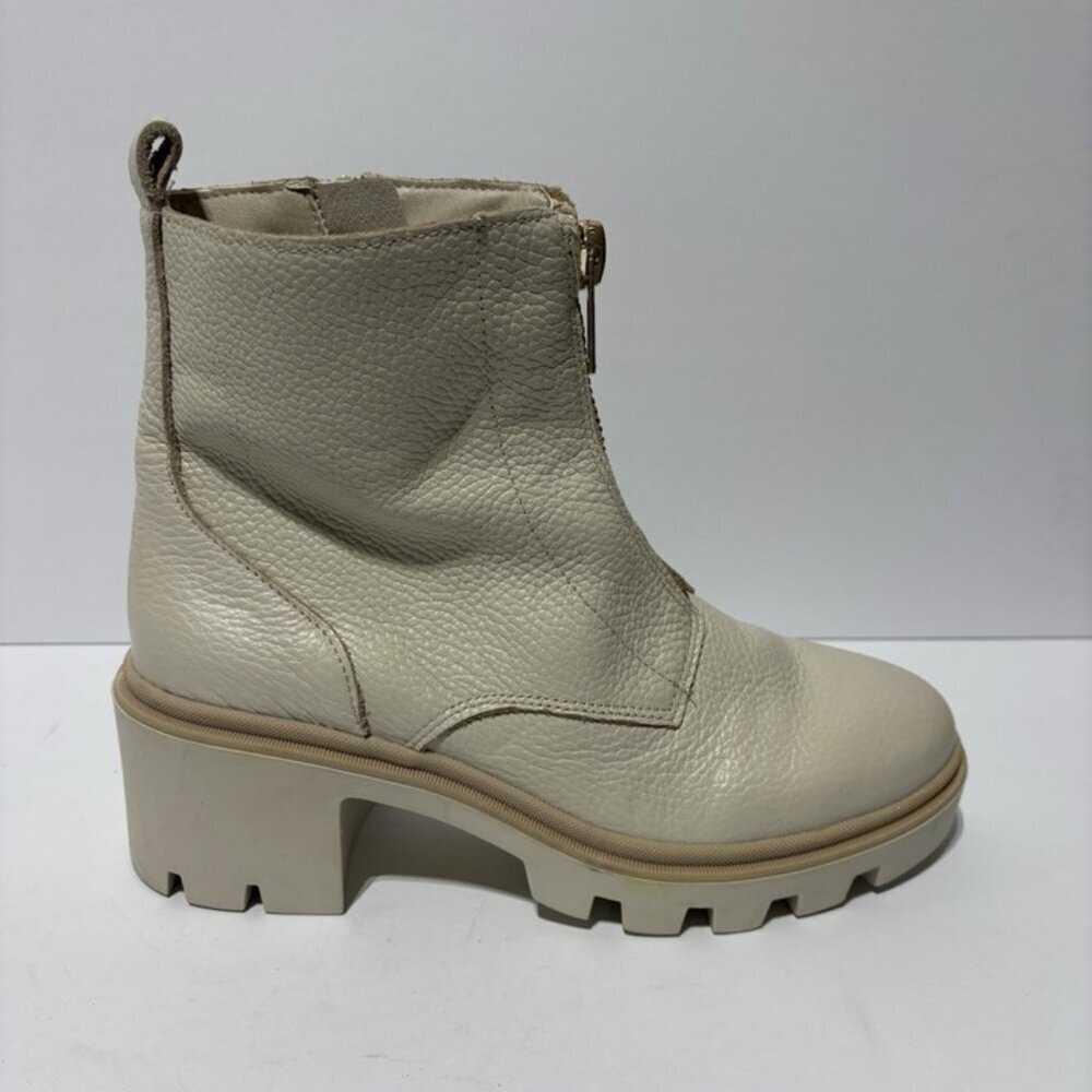 Antonio De Faria Women’s Lola, White Lugged Sole Boots, Size 9M
